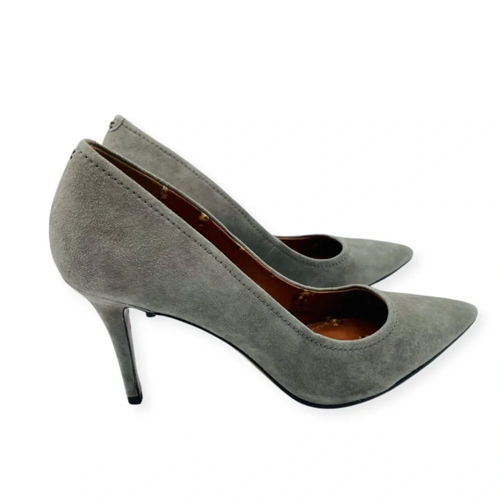 COACH Waverly Suede Leather High Heels Point‎ Toes
